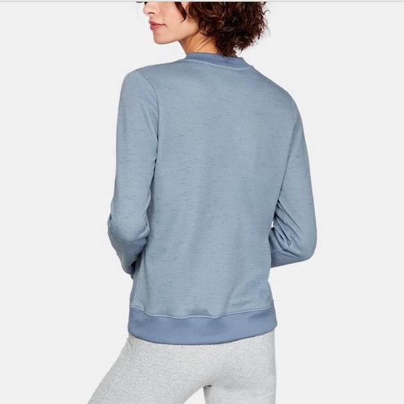 UA ARMOUR FLEECE CREW EXPLODED LOGO PULLOVER - Picture 2 of 5